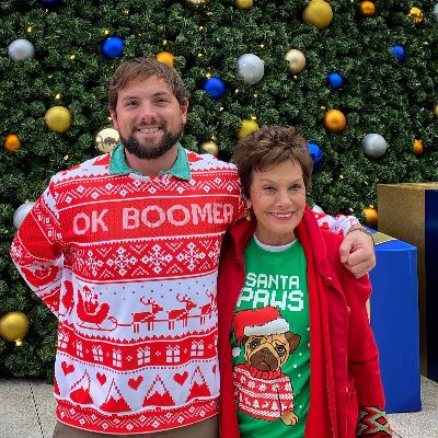 Luke Russert took a picture with his mom, Maureen Orth, on Christmas.